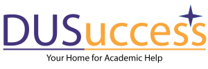 Find helpful tips at DUSuccess The letters D U S spelled out in Purple with the letters u c c e s s in Orange.
