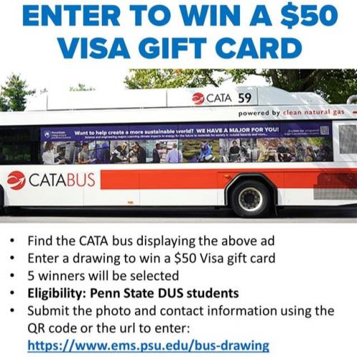 DUS Students: Enter to Win a $50 Visa Gift Card