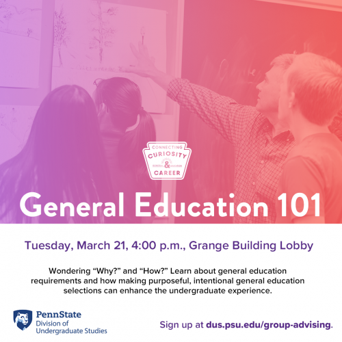 "General Education 101" Group Advising Workshop